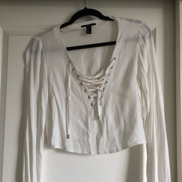 Lace Up Top - Picture 1 of 2